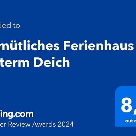 Gemuetliches Ferienhaus Hinterm Deich Nordstrand Exterior photo
